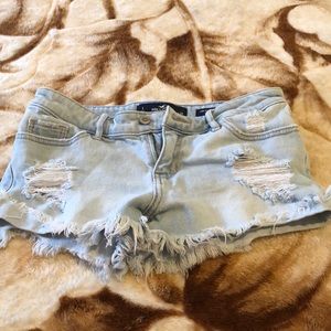 Hollister Light blue Low Rise Short Short